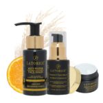 LATORICE Rice Water Face Wash with Lactic Acid, Vitamin C Serum, Face Cream with Hyaluronic for Intense and Skin Strengthening, (3 Pieces Combo Set)
