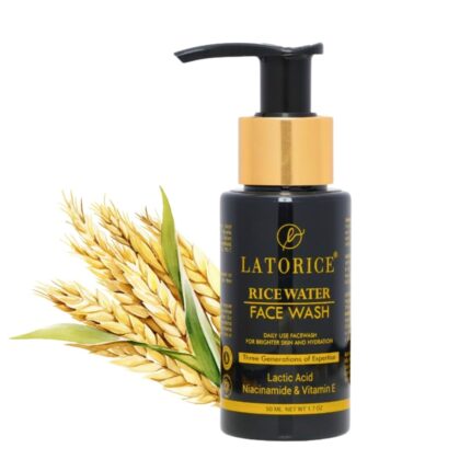 LATORICE Rice water & Vitamin E Super Bright Gel Face Wash For Glowing And Brightening Skin | All Skin Types|With Niacinamide & Lactic Acid | Face Wash For Women & Men|50 Ml