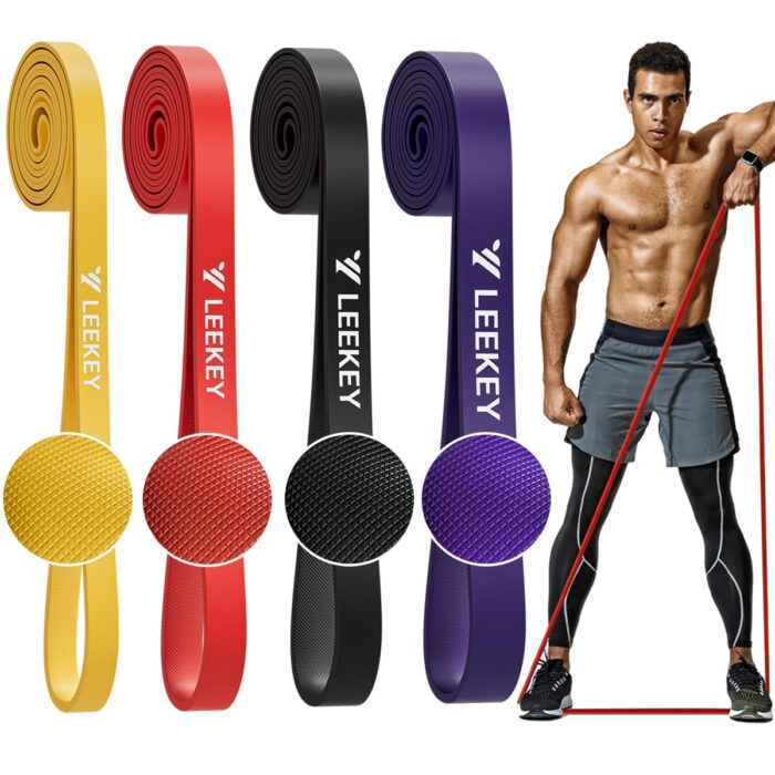 LEEKEY Resistance Band Set, Pull Up Assist Bands - Stretch Resistance Band Exercise Bands - Mobility Band Powerlifting Bands for Resistance Training, Physical Therapy,Home Workouts (Colorful)