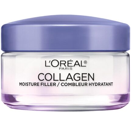 L'OREAL PARIS Collagen Face Moisturizer, Skin Care, Day And Night Cream, Anti-Aging Face Cream To Smooth Wrinkles, Non-Greasy 1. 7 Oz.