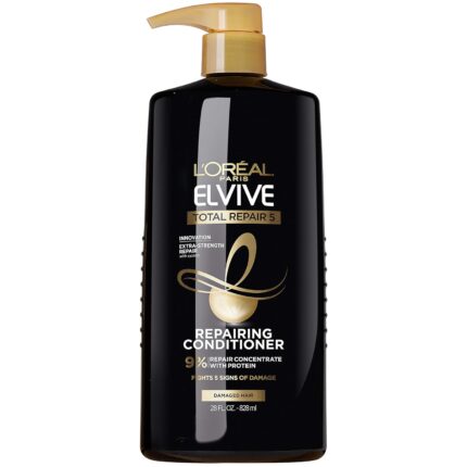 L'OREAL PARIS Hair Care Floral Scent Hair Expert Total Repair 5 Restoring Conditioner for Damaged Hair, 28 Fluid Ounces