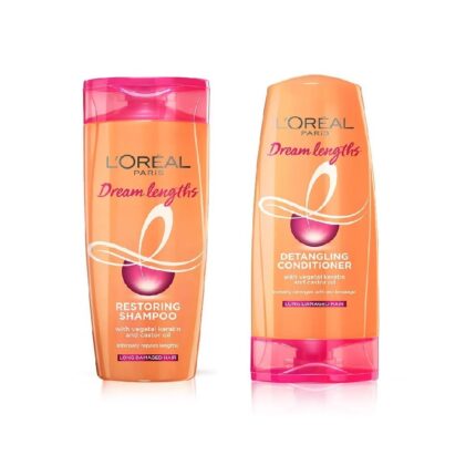 L'Oreal Paris Dream Lengths Shampoo, For Length Repair (82.5ml) + Dream Lengths Conditioner (71.5ml) (2 ITEM IN SET)