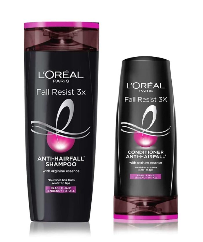 L'Oreal Paris Fall Resist 2 Step Combo for Hair Fall Control - Shampoo-340ml + Conditioner-180ml