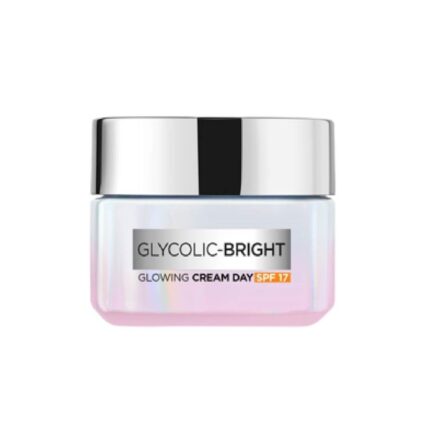 L'Oreal Paris Glycolic Bright Glowing Day Cream, Overnight Brightening Cream, Glycolic Acid in Gel-Like Cream Texture, that Visbily Minimizes Spots & Reveals Glowing skin, 50ml
