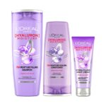 L'Oreal Paris Hyaluron Moisture 3-step Ultimate Hydration kit - Shampoo (340ml) + Conditioner (360 ml) + Night Cream (180 ml)