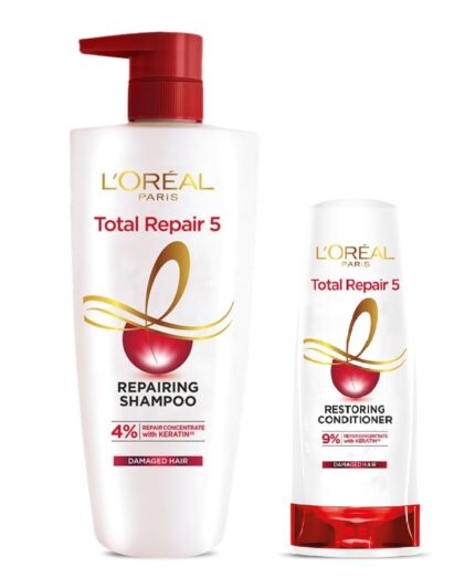 L'Oreal Paris Total Repair 5 Conditioner-180ml and L'Oreal Paris Total Repair 5 Shampoo-650ml