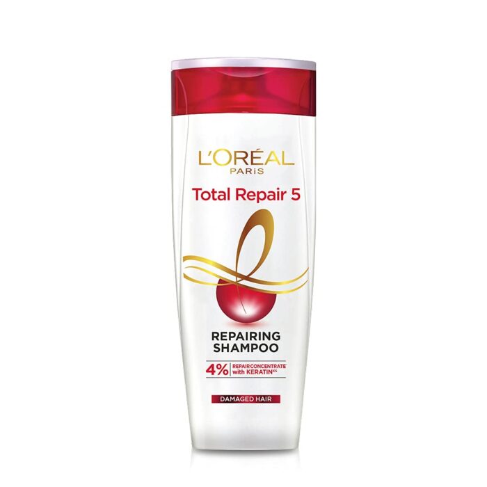 L'Oreal Paris Total Repair 5 Repairing Shampoo with Keratin XS, 192.5ml & L'Oreal Paris Dream Lengths Conditioner, 192.5 ml