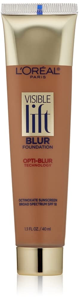 L'Oreal Paris Visible Lift Blur Satin Full Coverage Liquid Foundation, 212 Classic Tan, 1.3 Fluid Ounce