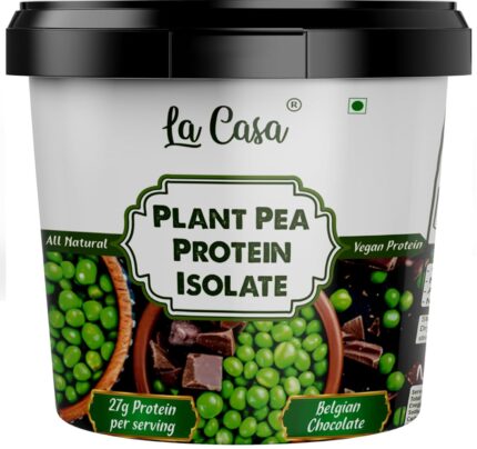 La Casa Plant Pea Protein - Belgian Chocolate | 29g Protein per serving | Easy to Digest | Vegan Plant Protein Powder | 400g |