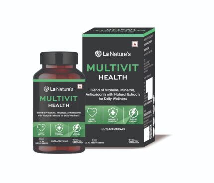 La Nature's Multivit Health |Multivitamin Capsules with Essential Vitamins and Minerals |For Men & Women |Nutritional Support for Overall Health| 60 Softgel Capsules