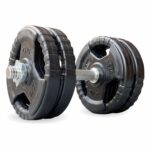 Leeway Rubber Coated Adjustable Dumbbells Set 40kg (2.5 kg X8+5 kg X4)| Professional Round Dumbbells, Dumbbell Set, Dumbbell Set for home workout, Gym dumbbell set, Home Gym Equipment (Black, 40kg (2.5X8+5X4))