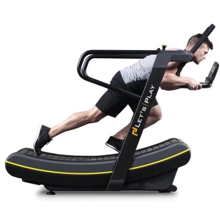 Let's Play Non Motorized Curved Treadmill for Home Gym I Fully Commercial Running Machine with Zero-Maintenance I 6 Resistance Level, Digital Display, 200kg User Weight Support