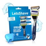 LetsShave Pro Trial Pack Razor For Men with All Our 3 Best Blades + 1 Handle & 1 Razor Cap, Pack of 5, Back Blade for Styling, Craft Your Own Shaving Masterpiece, Face & Head Shaving Kit