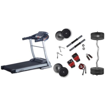 Lifelong FitPro LLTM09 (2.5 HP Peak) Manual Incline Motorized Treadmill for Home with 12 preset Workouts, Max Speed 12km/hr. (Free Installation Assistance) Max. User Weight 100Kg, 1 Year Warranty