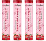 Lifesy Nutra Apple Cider Vinegar Effervescent Tablets | ACV with mother for weight loss, Supports Weight Management, Improves digestion | Pomegranate With vitamin B6 & B12 | 100% vegan - 60 Tablets