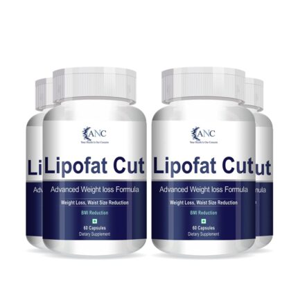 Lipofat Cut Advanced Weight Loss Formula Support Weight Loss, Veg Dietary Supplement, Weight Management, Garcinia Cambogia Extract 60 Capsules-Pack of 4