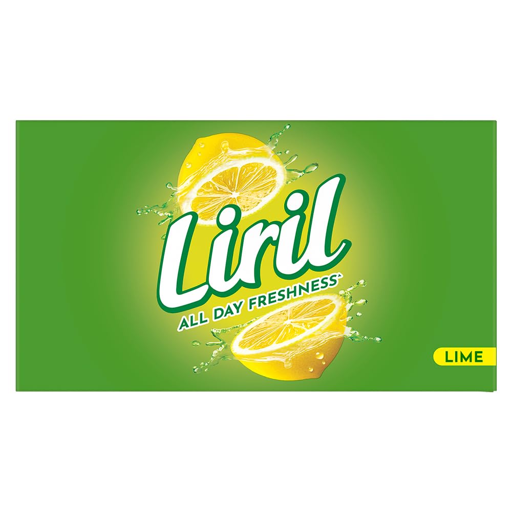 Liril Lemon & Tea Tree Natural Bathing Soap for Body 125 g (Combo Pack of 6) Refreshing Bath Soap Bar for Men & Women - Sulphate Free, Paraben Free