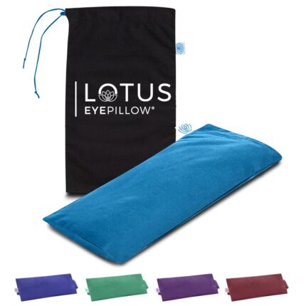 Lotus Weighted Lavender Eye Pillow|Sleeping & Meditation Mask|Yoga Eye Pillow |Lavender Aromatherapy Eye Pillow | Hot or Cold Pack| Head Ache Relief | Sleep mask Relaxing Gift Men, Women & Employees