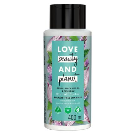 Love Beauty & Planet Onion Oil|| Blackseed & Patchouli Sulfate Free Hairfall Control Shampoo|| No Parabens|| No Dyes|| 400 ml