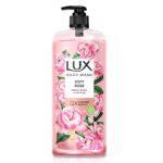 Lux Body Wash Soft Skin French Rose & Almond Oil Super Saver XL Pump Bottle with Long Lasting Fragrance, Glycerine, Paraben Free, Extra Foam, 750 ml
