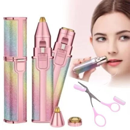 MACVL5 2 In 1 Eyebrow Hair Remover,upper lip hair remover for women hair removal trimmer for women with Eyebrow Scissors