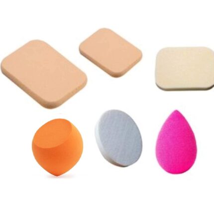 MAPPERZ 6 in 1 Make Up Sponge Face Sponges Cotton Pad For Cleaning Face Makeup Blender Powder Buff Puff Sponge Foundation Puff (Set of 6)