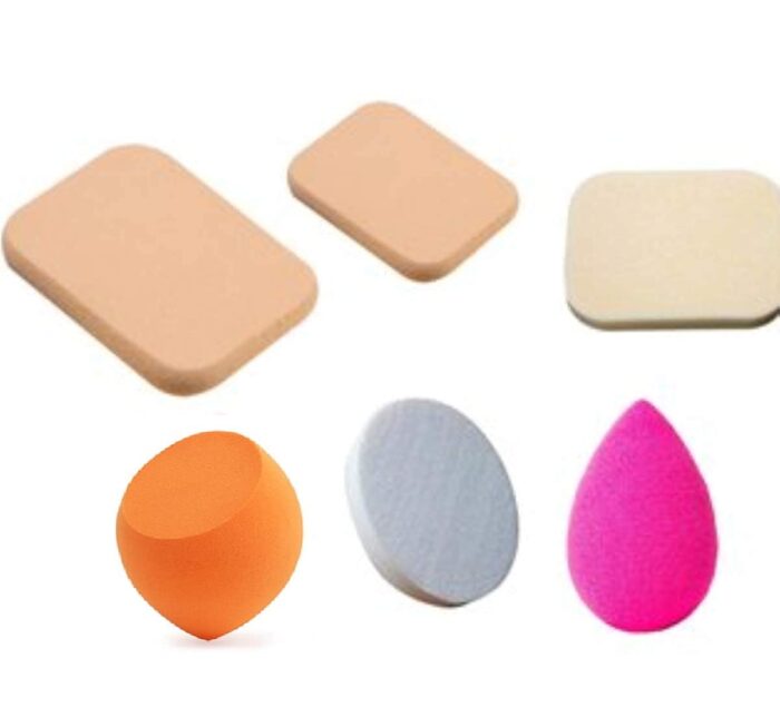 MAPPERZ 6 in 1 Make Up Sponge Face Sponges Cotton Pad For Cleaning Face Makeup Blender Powder Buff Puff Sponge Foundation Puff (Set of 6)