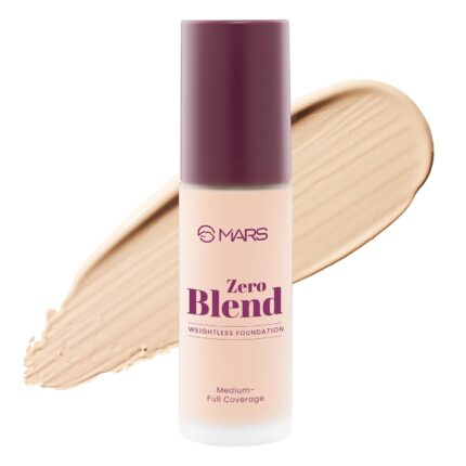 MARS SPF30 PA++++ Zero Blend Weightless Foundation for Makeup ( 30ml ) (01-WHIPPED CREAM) | Lightweight & Long-Lasting | Matte Finish | Buildable Coverage | Sweat-Proof | Hydrating Formula