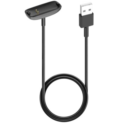 MASKED® USB Charger Cable compatible with Fitbit Inspire 2 / Ace 3 Smartbands - Replacement USB Cable (Black)