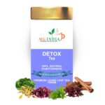 MG INDIA - Organic Detox Tea (100g) – Herbal tea for detox, digestion, liver health & weight loss. Caffeine-free, vegan, gluten-free, boosts immunity & metabolism. No preservatives, all-natural.