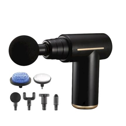 MG SALESS Portable Electric Handheld Body Massager Gun For Body Pain, Cordless Recovery Massager with 6 Heads, and Hot Cold Therapy Compact Muscle Deep Tissue Treatment for Any Pain Relief.