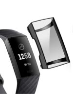 M.G.R.J Soft TPU Front Protection Case Cover for Fitbit Charge 4 / Charge 3 Smart Watch (Flexible|Silicone|Black)