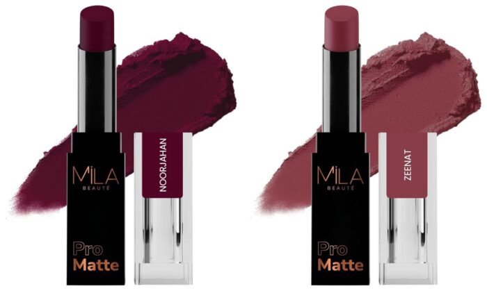 MILA BEAUTÉ Pro Matte Lipstick | Creamy Matte Lipstick | Shade - Zeenat, Noorjahan, 4.2g