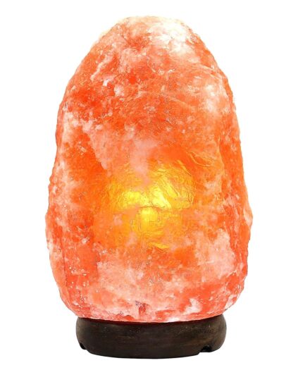 MIND,BODY & SOUL NATURAL SHAPE HIMALAYAN ROCK SALT LAMP for HEALING, FENG SHUI, VASTU & HOME DECOR PACK of 1 (3-4 KG)