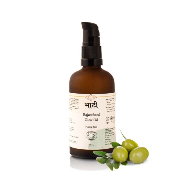 Maati Olive Oil Cold Pressed | Pure & Unrefined Oil For Hair Growth, Skin Glow & Body Massage | No Additives |100ml