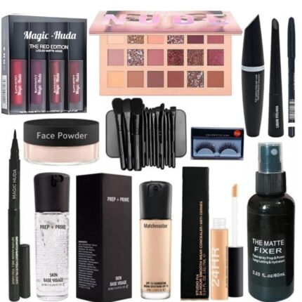 Magic Huda Long Lasting Beauty Makeup Combo Kits For Girls & Women With All Products In 1-Kit Set Of-16