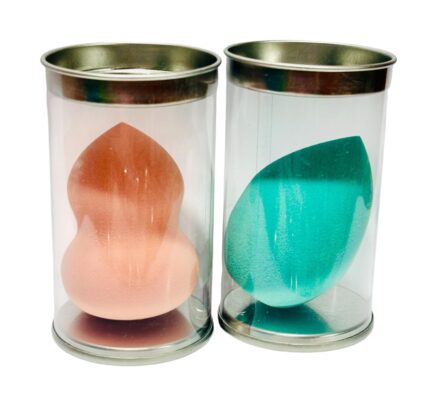 Makeup Beauty Blender Sponges,Soft Sponge For Liquid Foundation, Creams, and Powders Latex Free Wet and Dry Makeup| Pink and Blue, 2-Pack with Storage Cases |,makeup sponge|makeup blender|makeup puff makeup applicator, blender with Storage (Multicolor).