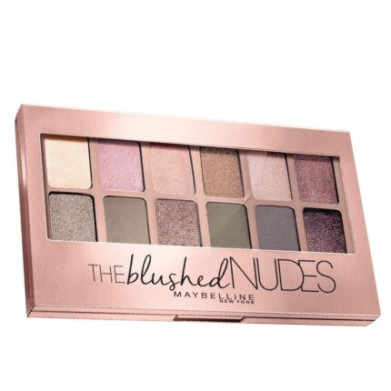 Maybelline New York Eyeshadow Palette, 12 Highly Blendable Shades, Matte and Sheen Colours, The Blushed Nudes, 9g
