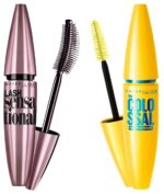 Maybelline New York Lash Sensational Waterproof Mascara, Black, 10g & Maybelline New York Volume Express Colossal Masacara, Waterproof, Black, 10ml