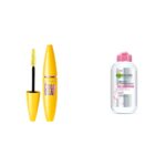 Maybelline Volum Express Colossal Washable, Black (10.7ml) and Garnier Skin Naturals Micellar Cleansing Water, 125ml
