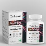 Meibotan Probiotic Supplement 120 Billion CFU For Men & Women with 16 Strains - Stimulates the immune system Digestion Immunity Support- 60 Veg Capsules