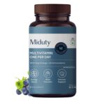 Miduty Multivitamin with Omega 3 | Immunity Booster & Muscle Function for Men & Women | Daily Vitamin Supplement with DHA, A-Lipoic Acid,Grape Seed Extract,Magnesium | 30 Capsule