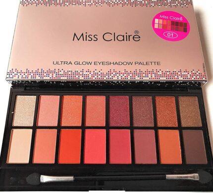 Miss Claire Ultra Glow Matte Eyeshadow Palette 1, Multi, 16 grams, Multicolor, 16 g