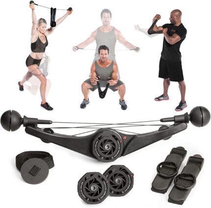 Mokshith Personal Gym Full Body Portable Gym: Home, Office or Travel Resistance Technology 18 KG Adjustable Resistance for Full Body Workout (Black)