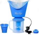MoonEyes, Three in One Steamer, Facial sauna steamer, Hair steamer for salon (sauna steamer), Garment steamer, Fabric steamer, Steam facial apparatus, inhaler Vaporizer machine (Sky Blue)