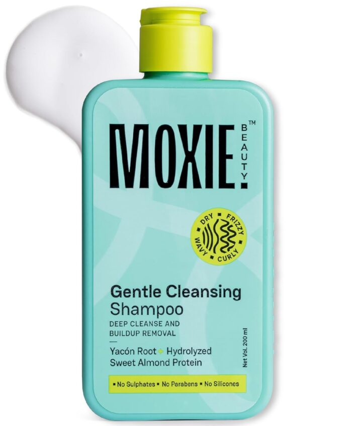 Moxie Beauty Shampoo For Frizzy, Dry, Wavy & Curly Hair | Sulfate, Paraben & Silicone-Free | 100% softer & 1.5x stronger hair | Gentle Cleansing Shampoo | 200ml