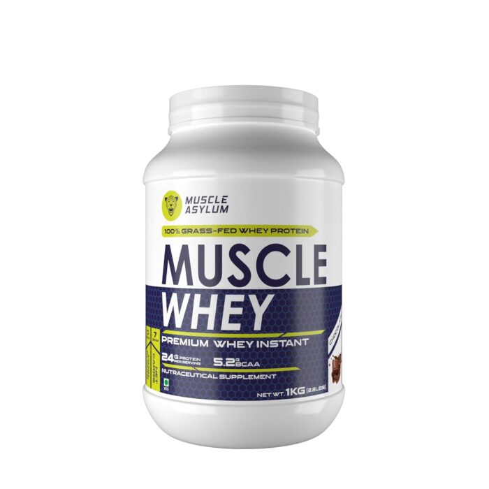 Muscle Asylum Premium Whey Protein | 1kg, 25 Servings | Double Chocolate | With Genuine Lab Reports | Body Building & Recovery | Increased Muscles