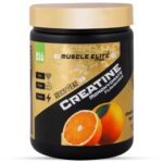 Muscle Elite Fitness Creatine Monohydrate Powder | Supplement For Lean Muscle Growth Energy Supplement for Workout | New Generation Gym Supplement for Men & Women [50 Servings, Orange]