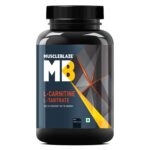MuscleBlaze L-Carnitine L-Tartrate for Adults, Helps Convert Fat into Energy (Unflavoured, Capsules 60 Count )