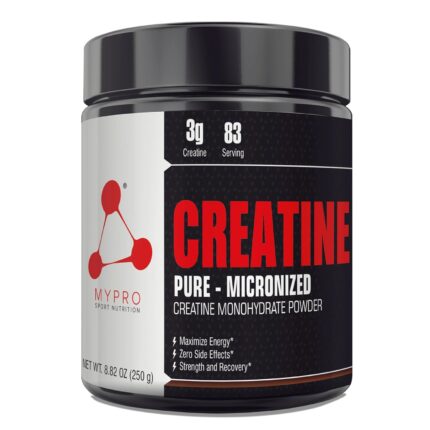 Mypro Sport Nutrition Micronized Creatine-83 Serving (250 Gm) Promote Rapid Recovery-Increase Strength-Reduce Fatigue-Lean Muscle Building-100% Pure Creatine-Supports Muscle Growth-Unflavored